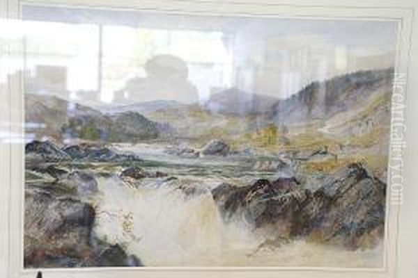 River Landscape In North Wales - view 1