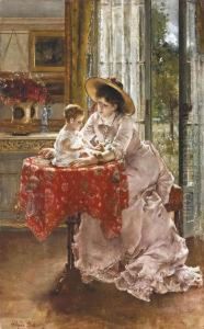The Contented Mother by Alfred Stevens
