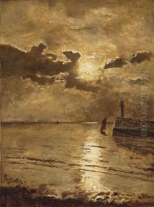 Evening By The Harbour Wall