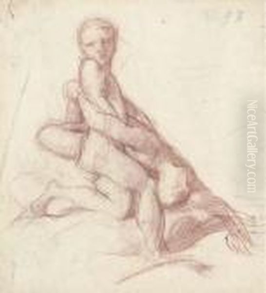 A Study Of Two Male Figures - view 1