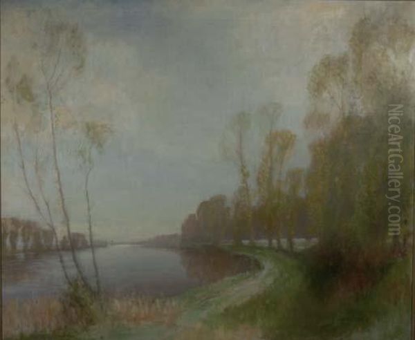 River Landscape In Spring - view 1