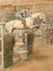 Horse Jumping At Olympia by Frank Algernon Stewart