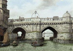 The Southwark End Of Old London Bridge