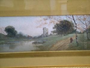 Figure Along A Country Lane by James Lawson Stewart