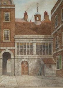 An Old Courtyard; Watercolour, Bears Monogram, 35x25cm by James Lawson Stewart