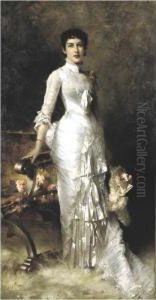 Young Beauty In A White Dress Young Beauty In A White Dress