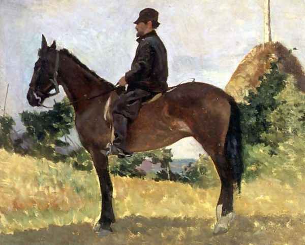 Diego Martelli mounted on horseback - view 1