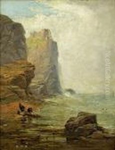 Felsige Kustenlandschaft by George Blackie Sticks