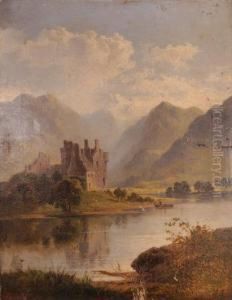 Escuela Inglesa.
Vista De Lago Y Castillo. by George Blackie Sticks