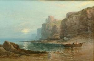 "dunstarn Castle"; "canty Bay, South Berwick" by George Blackie Sticks