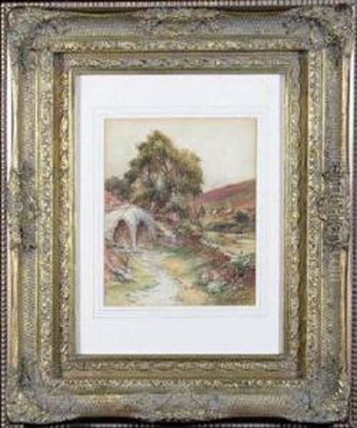 A Northern Landscape With A Stone Bridge In The Foreground - view 1