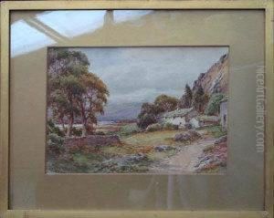 A Cottage In The Lake District by Harry James Sticks