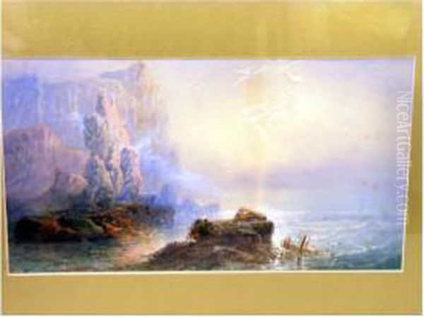 Coastal View With Rocky Cliffs And Seagulls - view 1