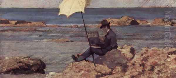 Silvestro Lega, in Riva al Mare malend - view 1