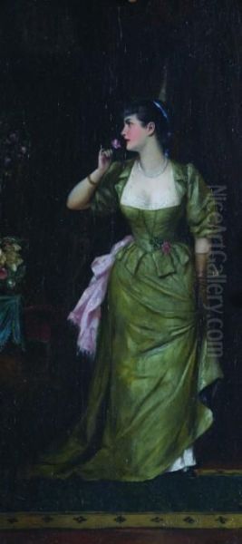 Portrait Of A Woman With Flower - view 1