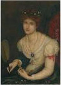Portrait Of A Young Woman by Maria Euphrosyne Spartali, later Stillman