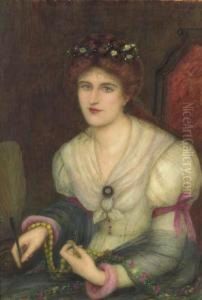 Self-portrait (?) by Maria Euphrosyne Spartali, later Stillman