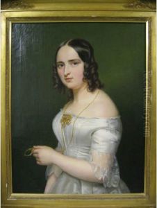 Waist-length Portrait Of A Young Woman by Franz Seraph Stirnbrand