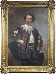 The Actor And Stage Director Dr.
 Karl Grunert As Wallenstein. Oil/canvas, Signed And Dated "1856" by Franz Seraph Stirnbrand