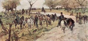 The field camp 2 by Giovanni Fattori