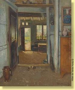 Porte Ouverte Sur Le Jardin Ensoleille by Pieter Stobbaerts