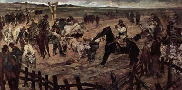 Marking the young bulls in Maremma - view 1