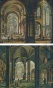 A Church Interior With Figures
Praying And Conversing; And A Church Interior With Figures Praying At
The Altar Of Saint Anthony by Christian Stocklin