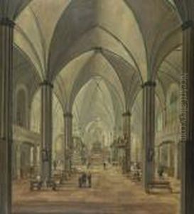 Church Interior With Figures.