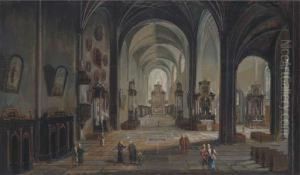 A Church Interior With Elegant Company