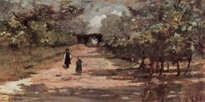 The tree with two children by Giovanni Fattori