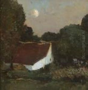 Mondnacht Uber
 Etzenhausen. by Hermann Stockmann