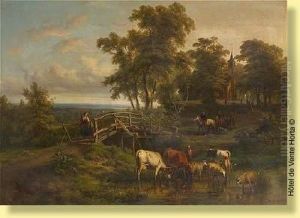 Les Environs De Bruxelles Un Dimanche by Ildephonse Stocquart