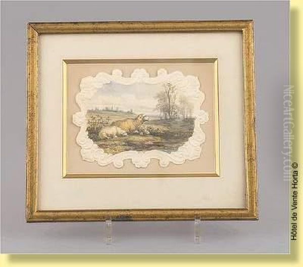 Moutons Dans Un Paysage - view 1