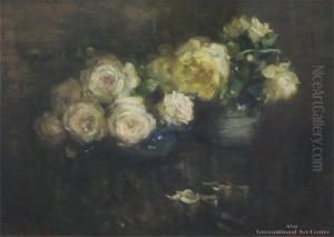 Cream Roses by Margaret Olrog Stoddart