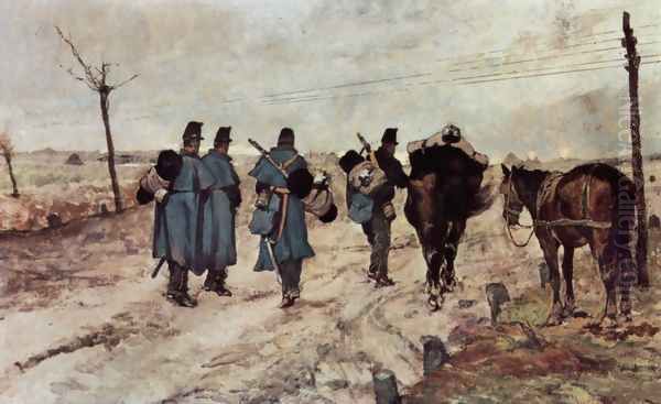 Marschierende soldiers - view 1