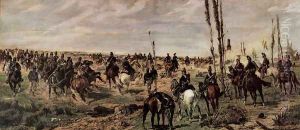The attack on the Madonna Scoperta (The Battle of Montebello) by Giovanni Fattori