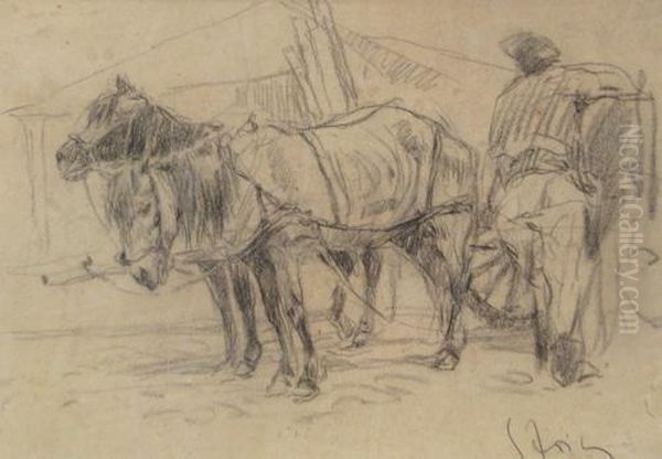 Cart With Horses - view 1