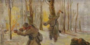 War Scene by Dumitrescu Stoica