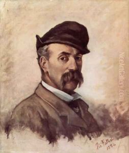 Self-portrait with fifty years by Giovanni Fattori