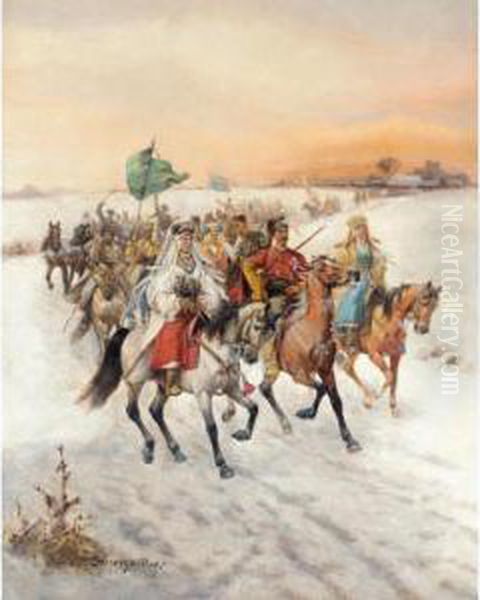 The Cossack Marriage Procession - view 1