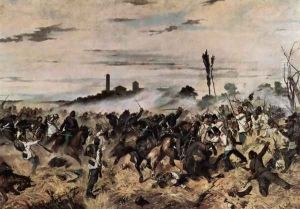The attack on the Madonna Scoperta (The Battle of Montebello) 2 by Giovanni Fattori