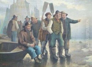 Fischer Am Strand by Carl Siegfried Stoitzner