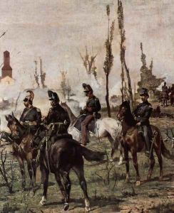 The attack on the Madonna Scoperta (The Battle of Montebello) Detail by Giovanni Fattori