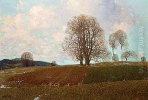 Landschaft In Niederosterreich, Herbst, Signiert, Datiert Stoitzner Josef 13