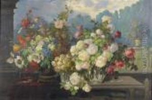 Blumenstillleben by Konstantin Stoitzner