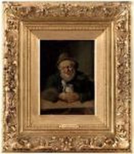 "der Letzte Schluck" Unten Rechtssigniert: C. Stoitzner by Konstantin Stoitzner