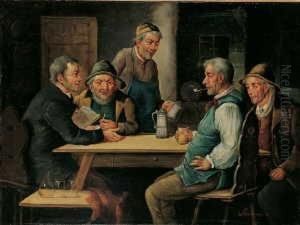 Wirtshausszene. by Konstantin Stoitzner