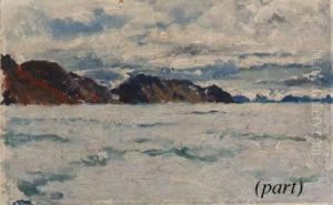 Four North Greenland Expedition 
Field Sketches: South Side Ofbowdoin Bay; Inglefield Gulf; Bowdoin Bay; 
And Cape Milne, Bowdoinbay