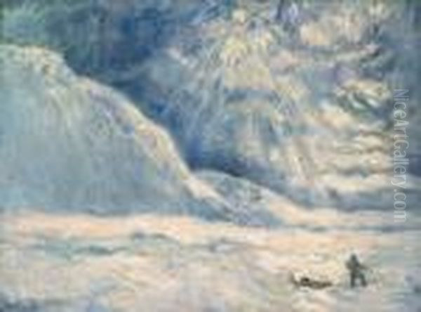 The Sun And Mt. Moritzen, Spitsbergen - view 1