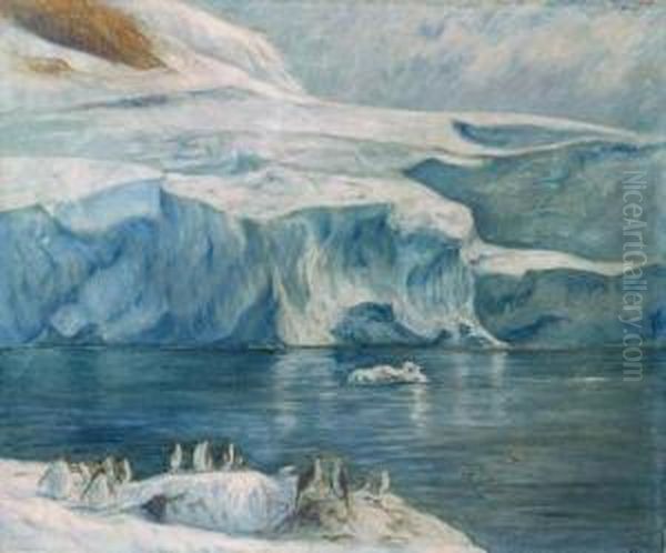 Ice Cliffs Of A Glacier, Antarctica - view 1
